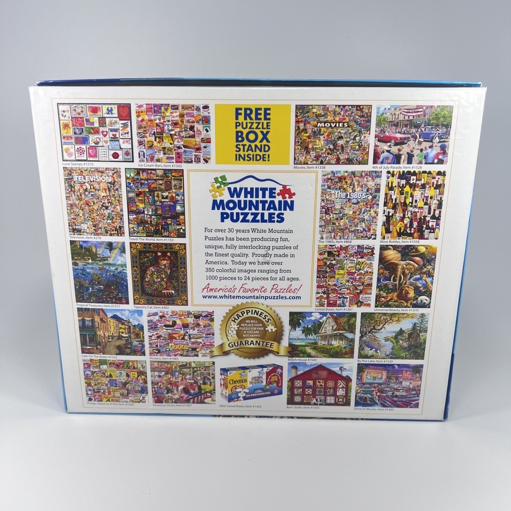 White Mountain - Jeweled Cat - 1000 piece puzzle - open box - excellent - Picture 5 of 6